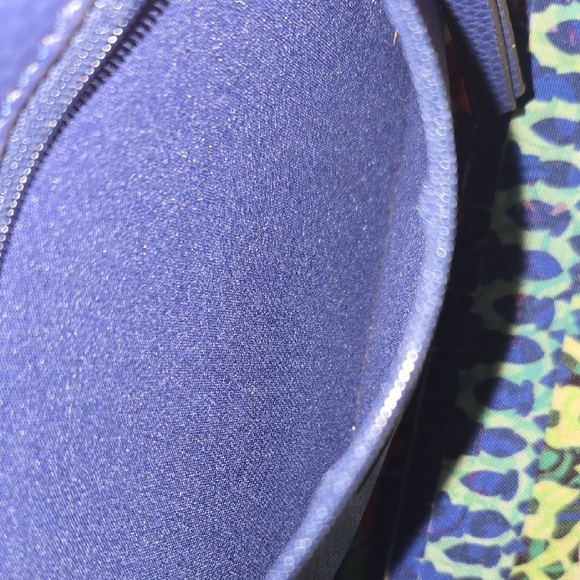 Nanette Lepore Blue and Gold Shoulder Bag with Structured Design - Picture 9 of 11